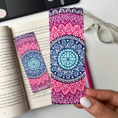 Purple and blue mandala bookmark