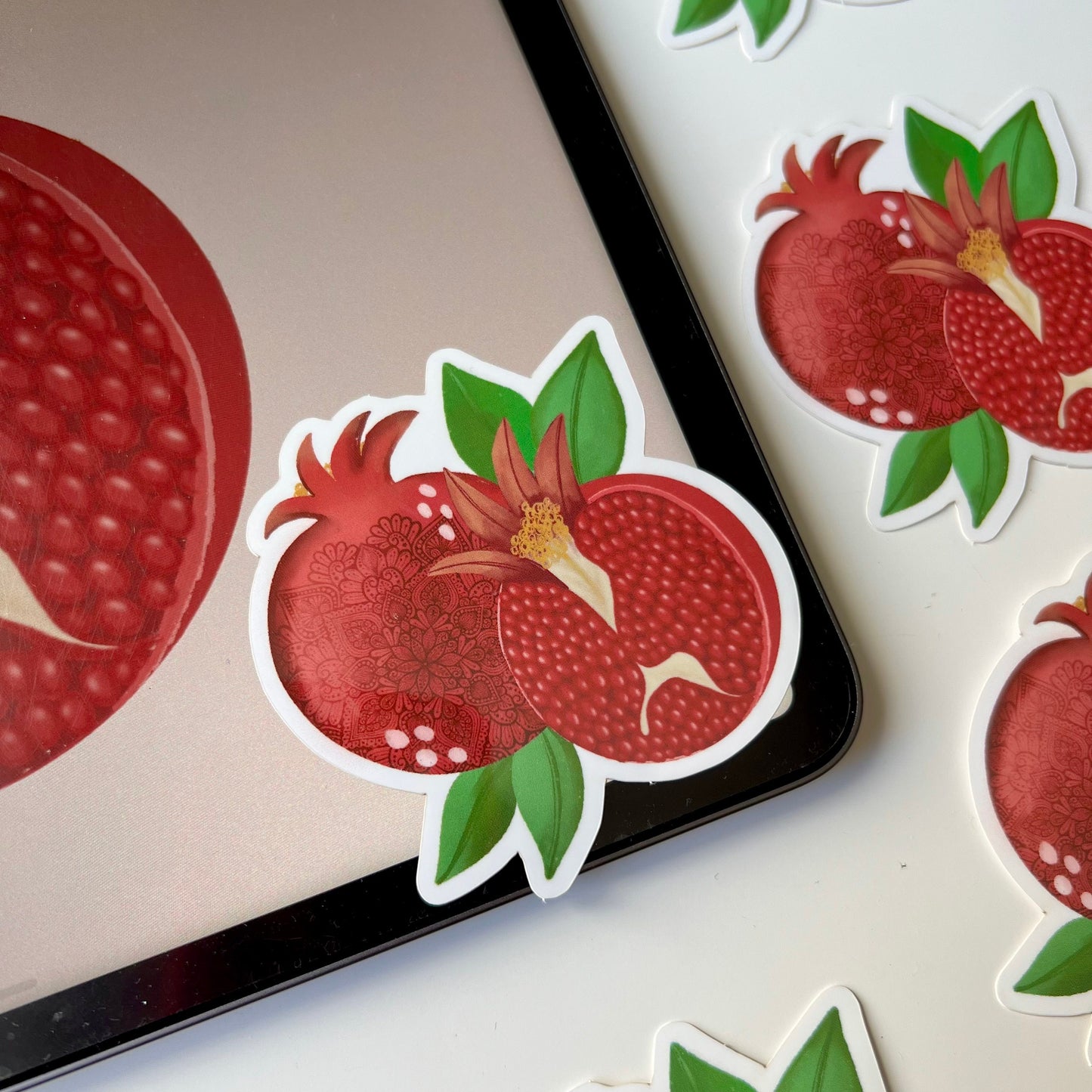 Pomegranate zentangle sticker