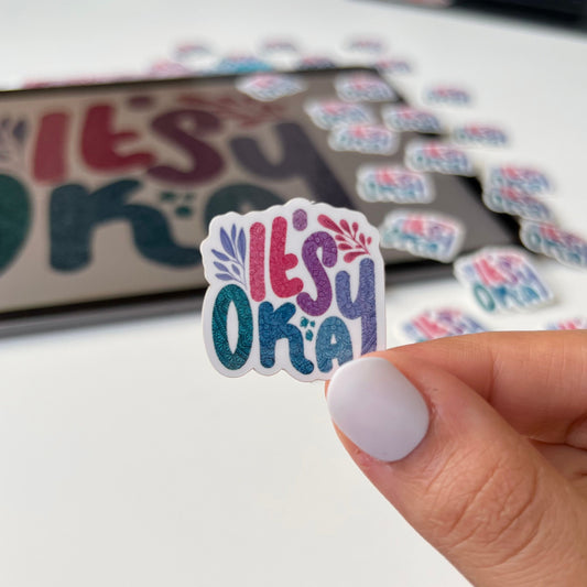 Mini its okay mandala sticker