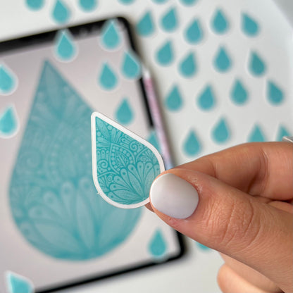 Mandala water drop sticker