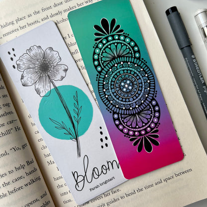 Bloom mandala bookmark
