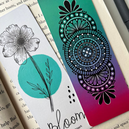 Bloom mandala bookmark