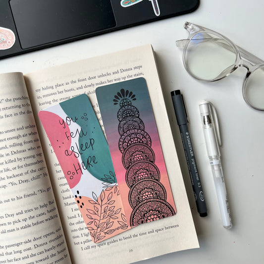 You fell a sleep here mandala bookmark