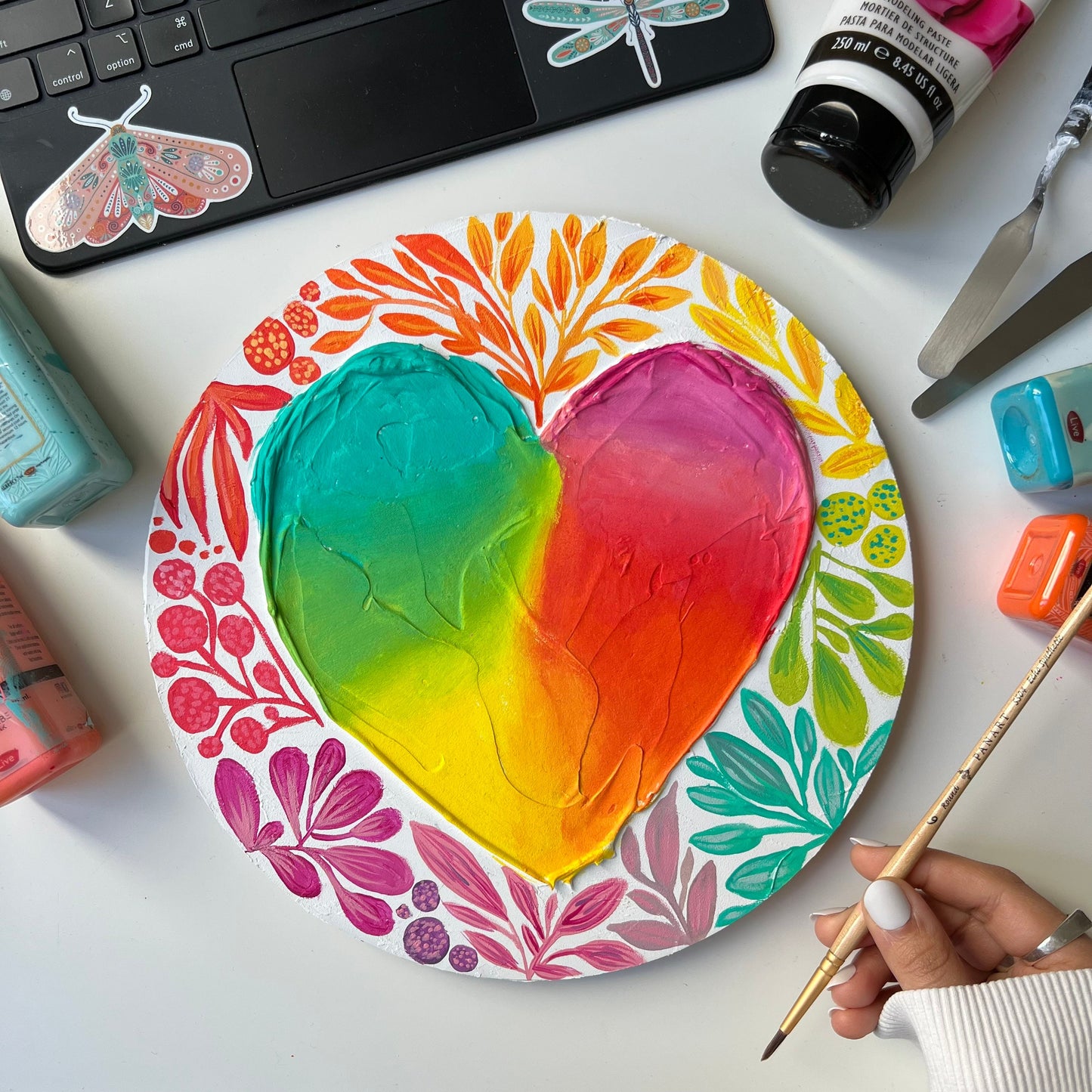 Textured heart wall decor - wall decor