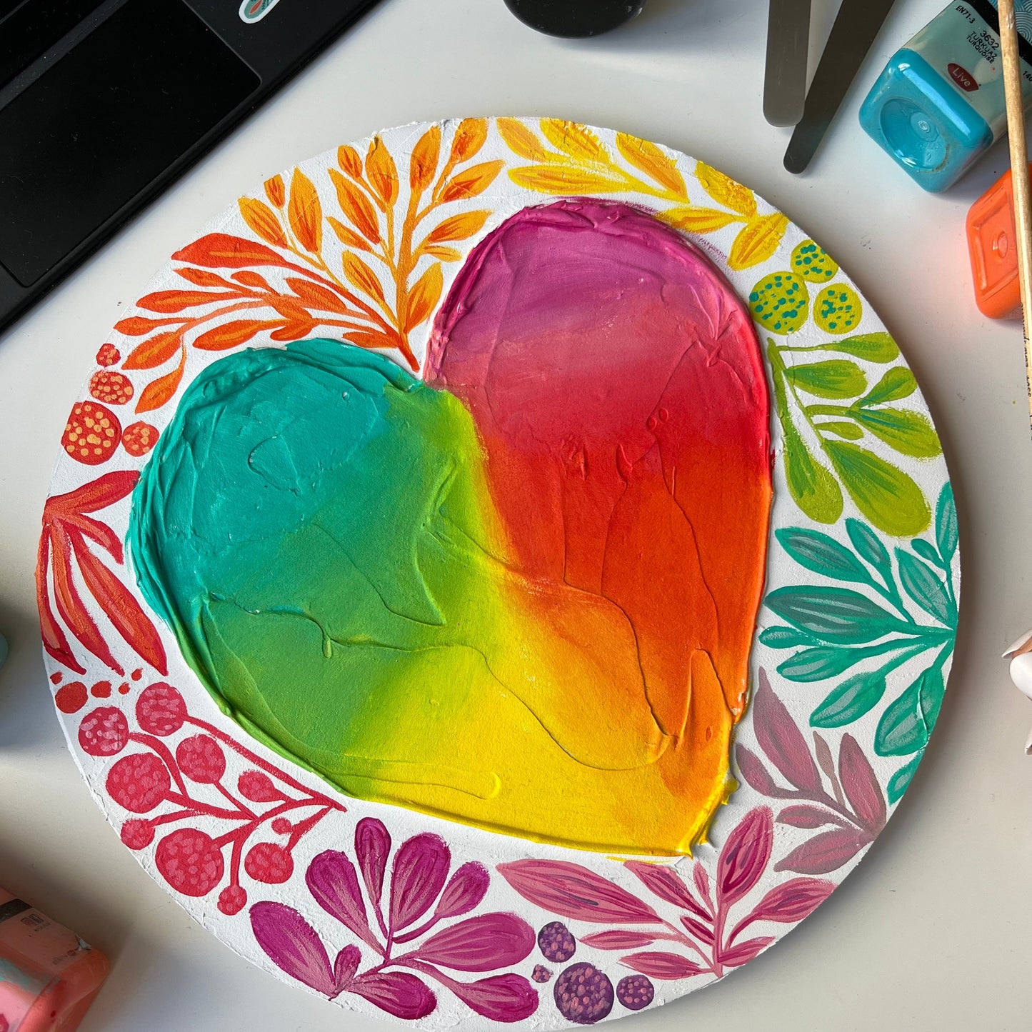 Textured heart wall decor - wall decor
