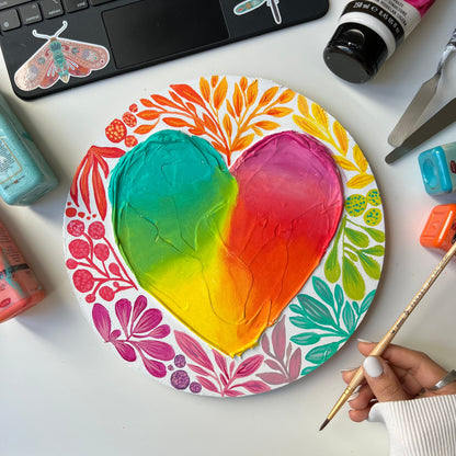 Textured heart wall decor - wall decor