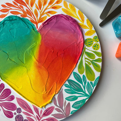 Textured heart wall decor - wall decor