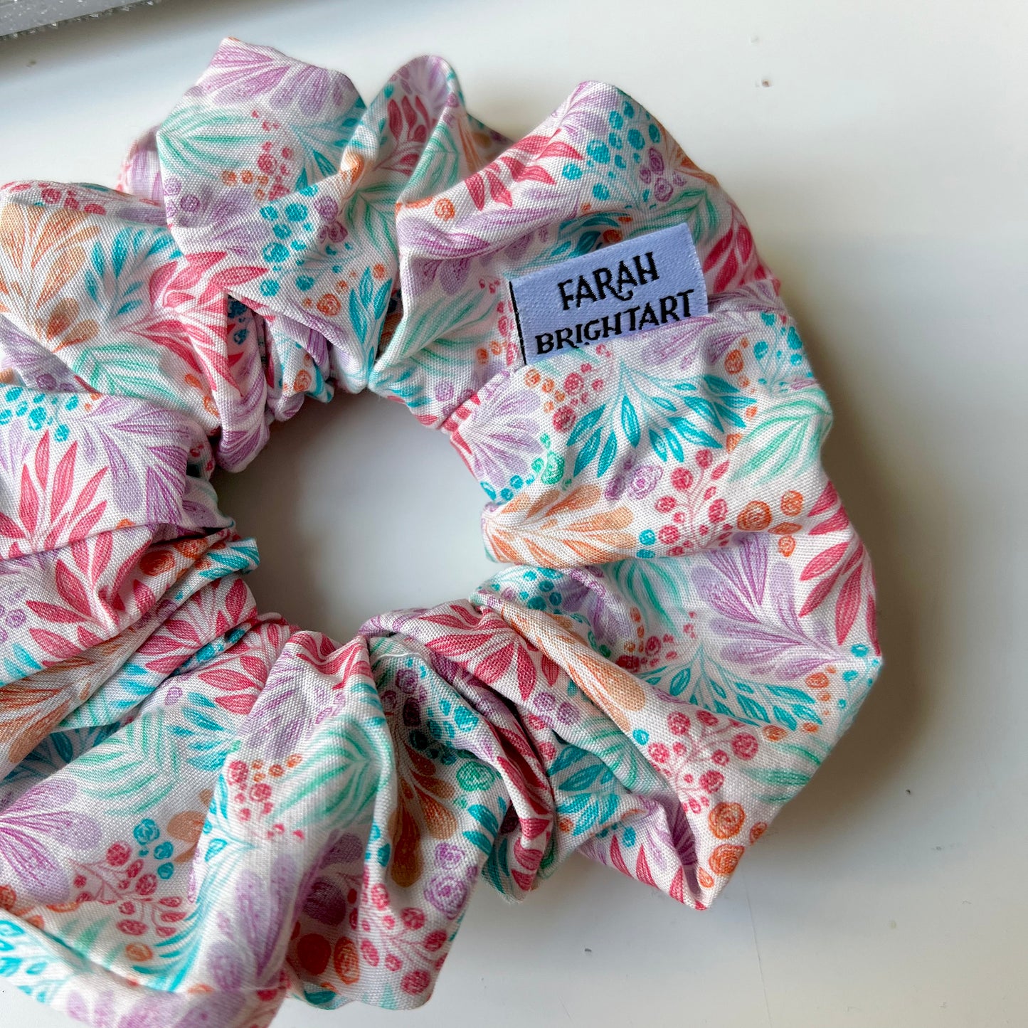 Pastel plants scrunchies