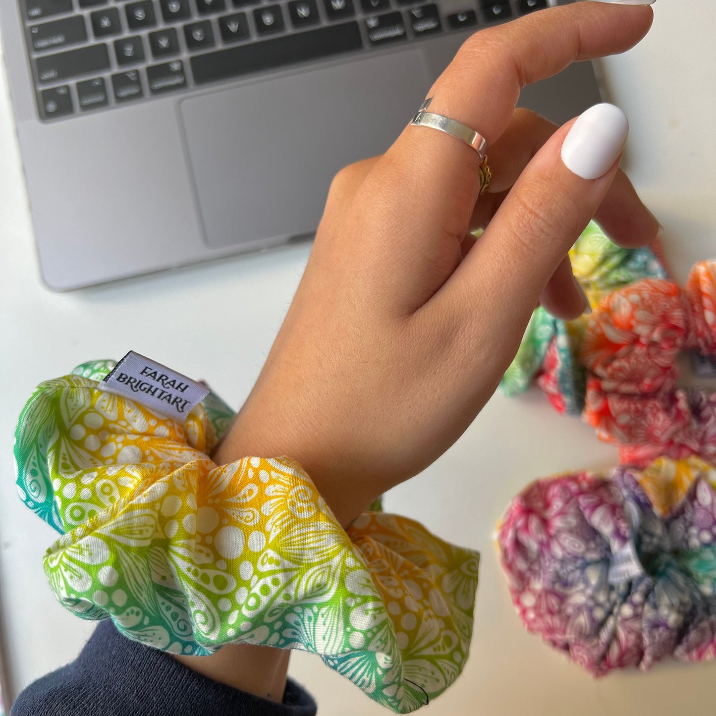 The signature FBA zentangle scrunchie - cotton scrunchie -