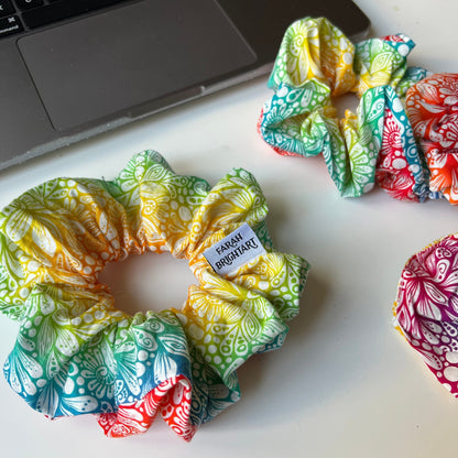 The signature FBA zentangle scrunchie - cotton scrunchie -