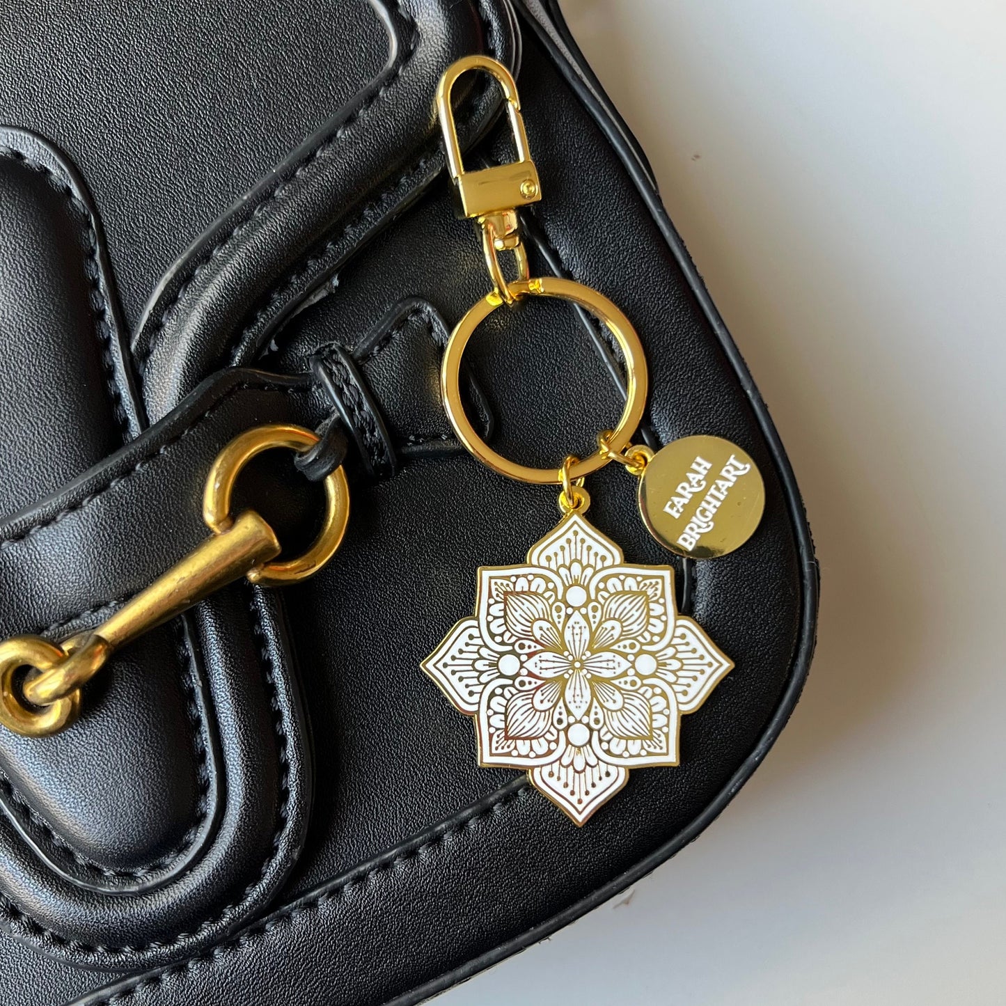 Mandala enamel keychain
