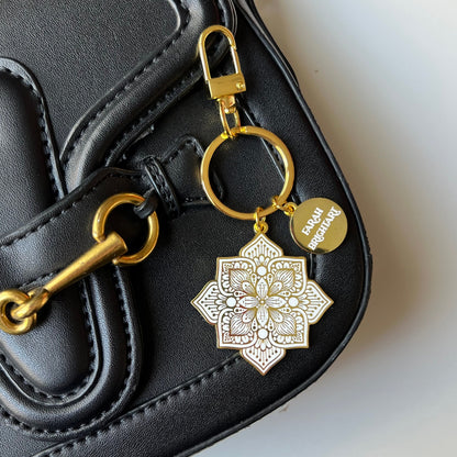 Mandala enamel keychain