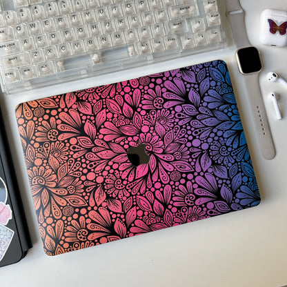 Imperfect FBA  zentangle Laptop Skin – Floral Laptop Decal, Waterproof Sticker