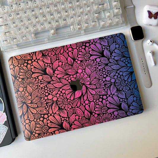 Imperfect FBA  zentangle Laptop Skin – Floral Laptop Decal, Waterproof Sticker