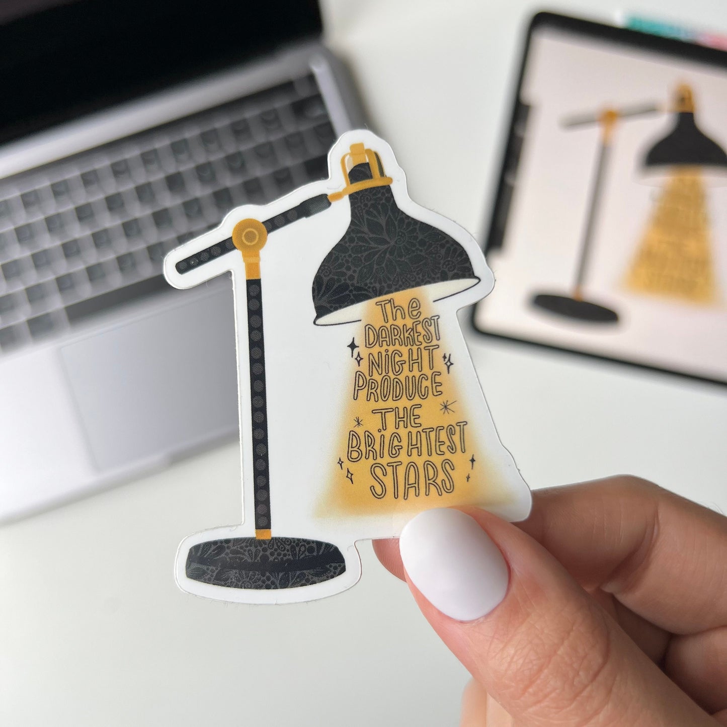 Zentangle table lamp stickers