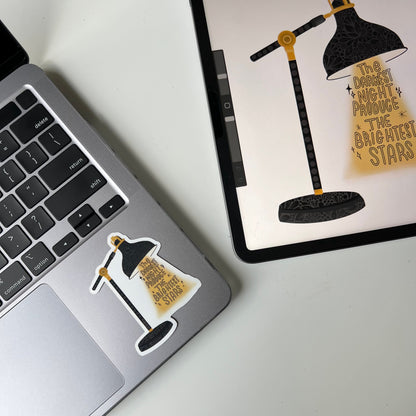 Zentangle table lamp stickers