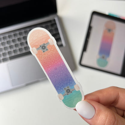 Mandala skateboard sticker