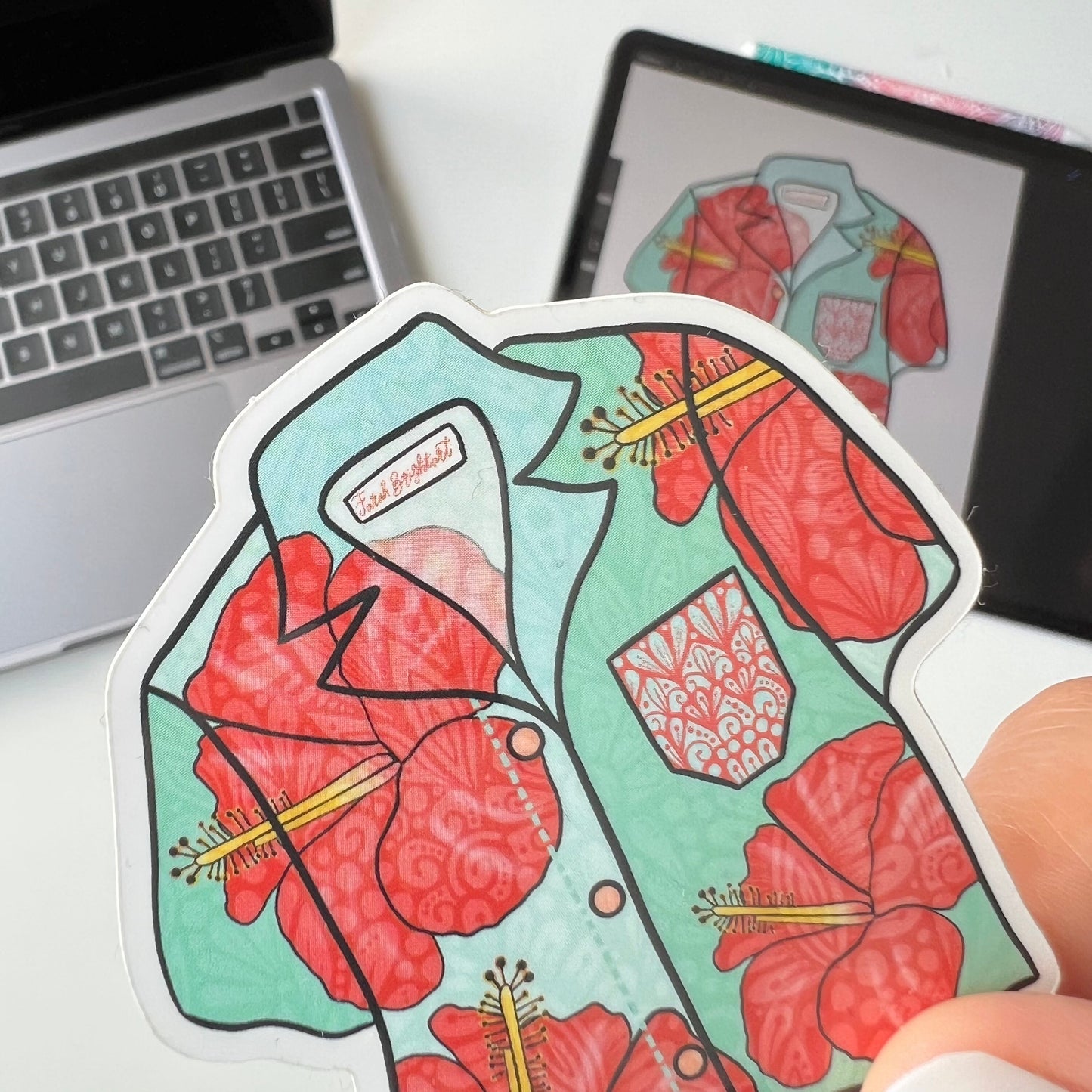 Zentangle Hawaiian shirt  stickers