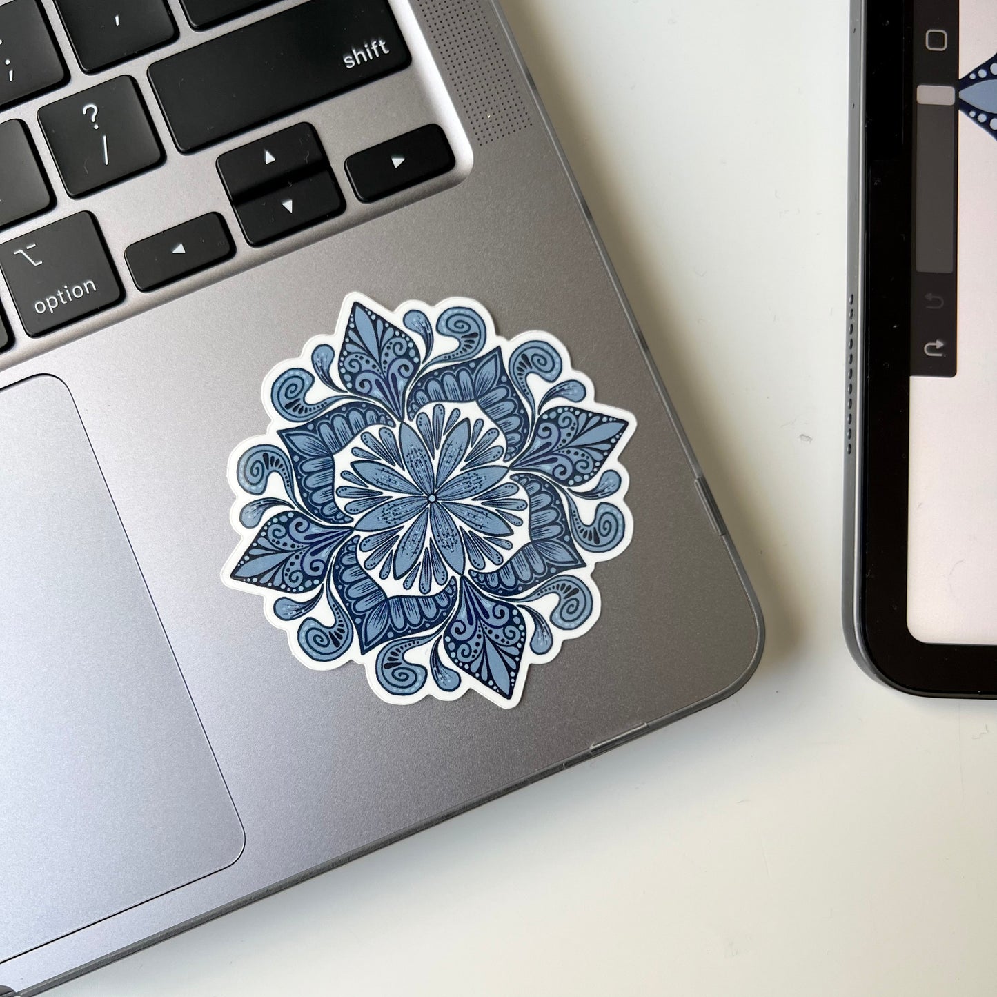 Blue shades mandala stickers