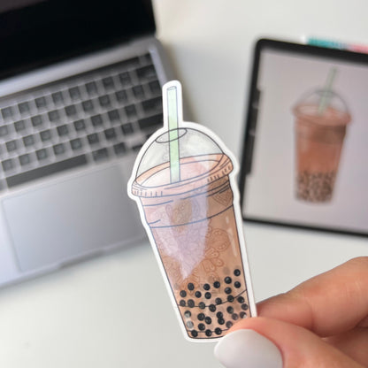 Boba tea mandala stickers