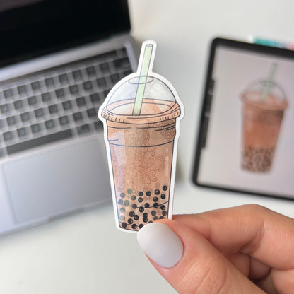 Boba tea mandala stickers