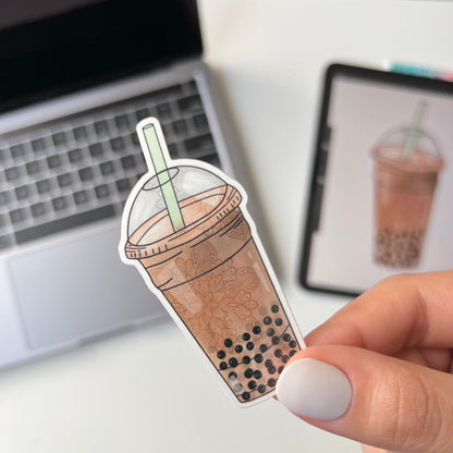 Boba tea mandala stickers