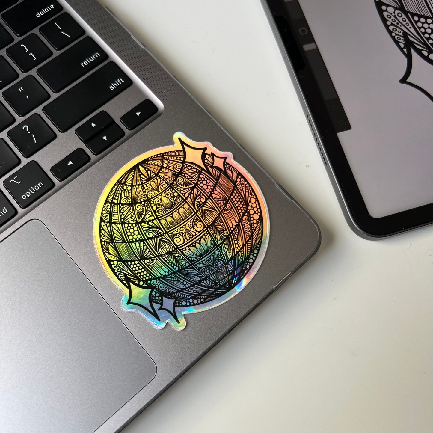 Disco ball zentangle stickers