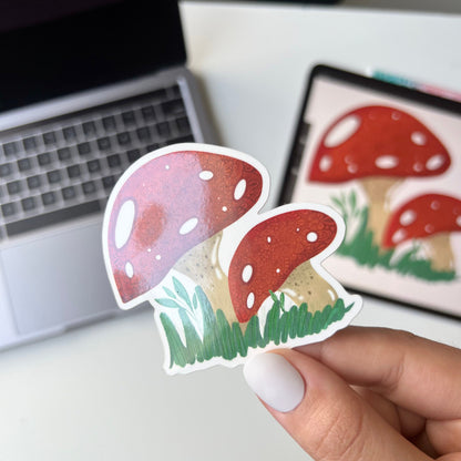 Mandala mushroom sticker