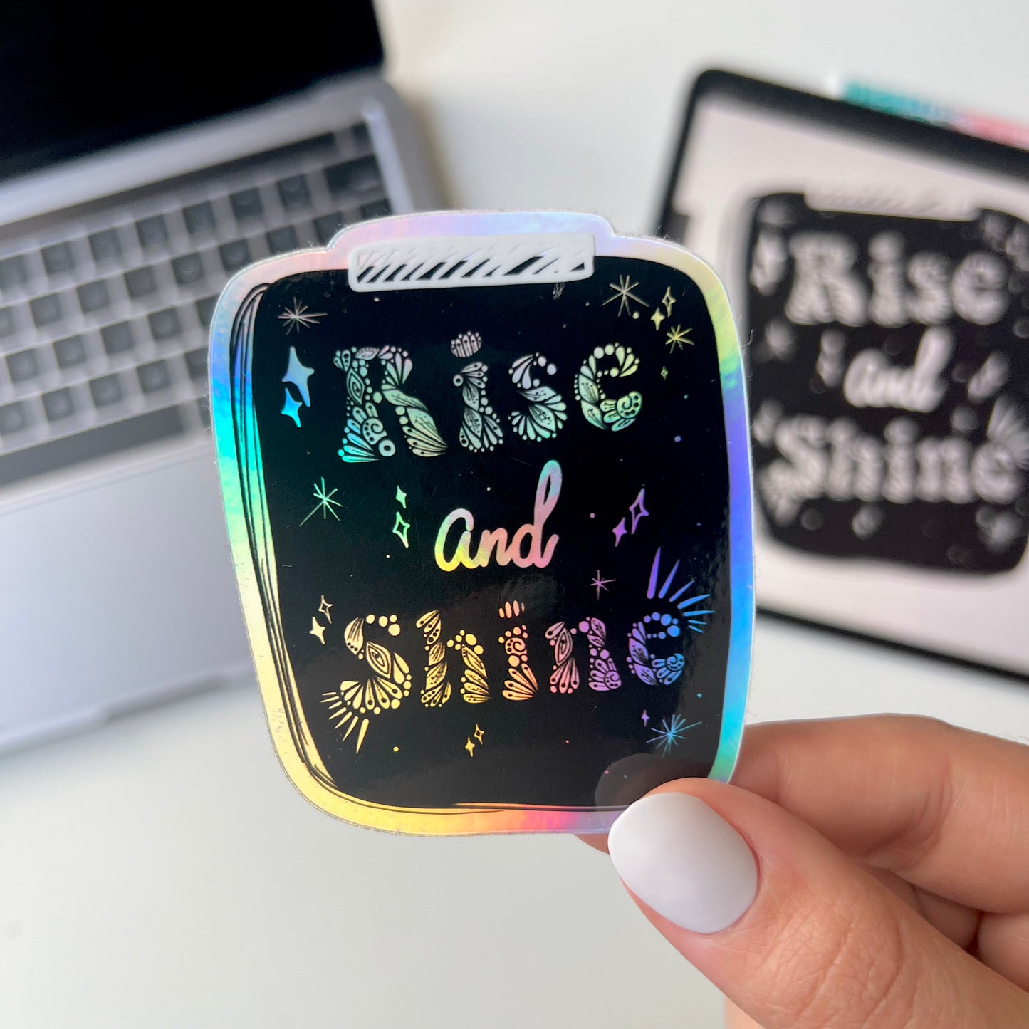 Rise and shine zentangle  sticker