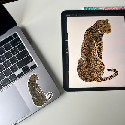 Jaguar zentangle waterproof stickers