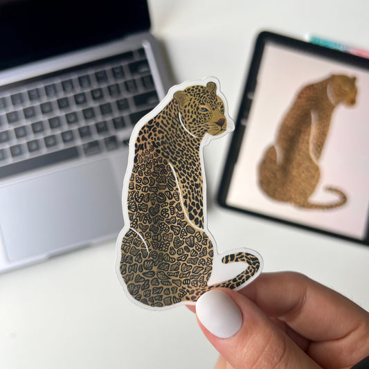 Jaguar zentangle waterproof stickers