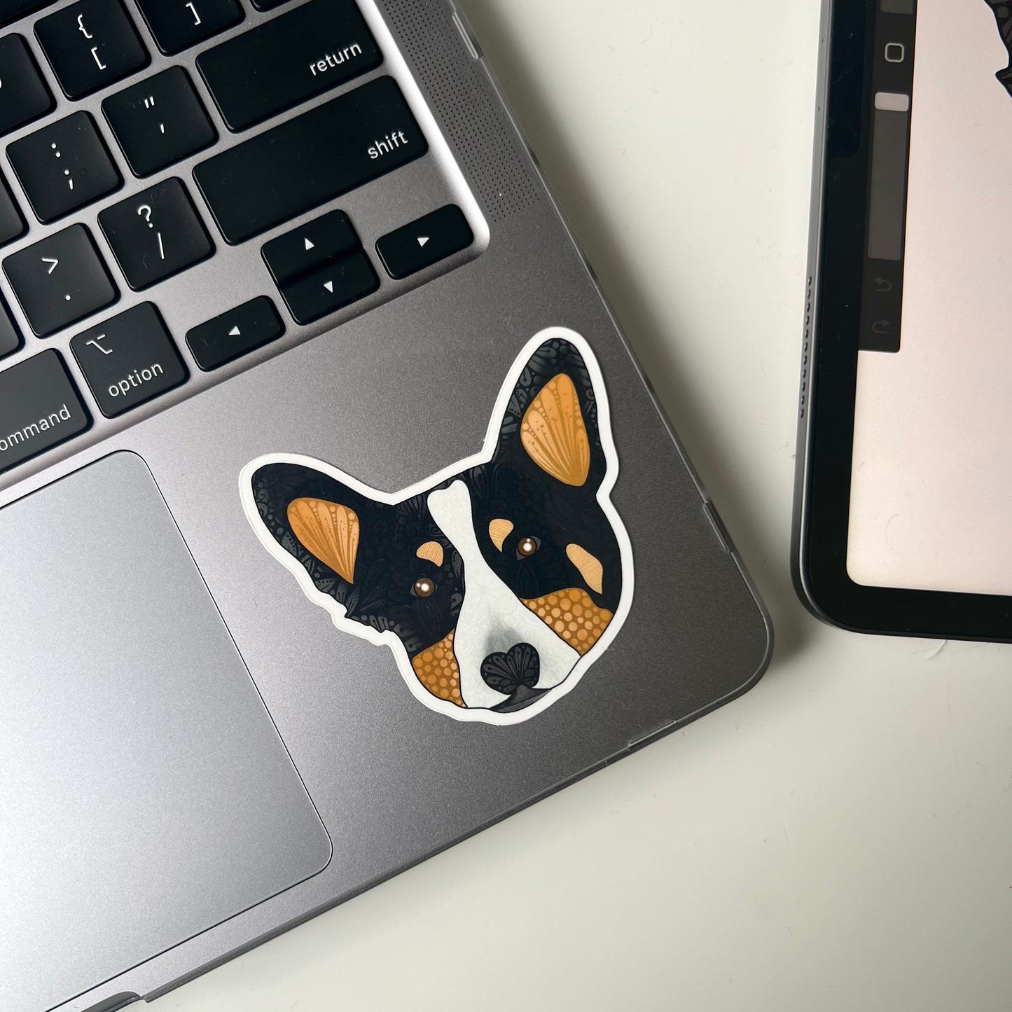 toy manchester terrier Zentangle sticker