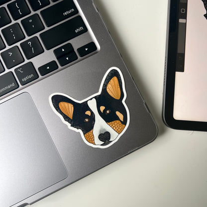 toy manchester terrier Zentangle sticker