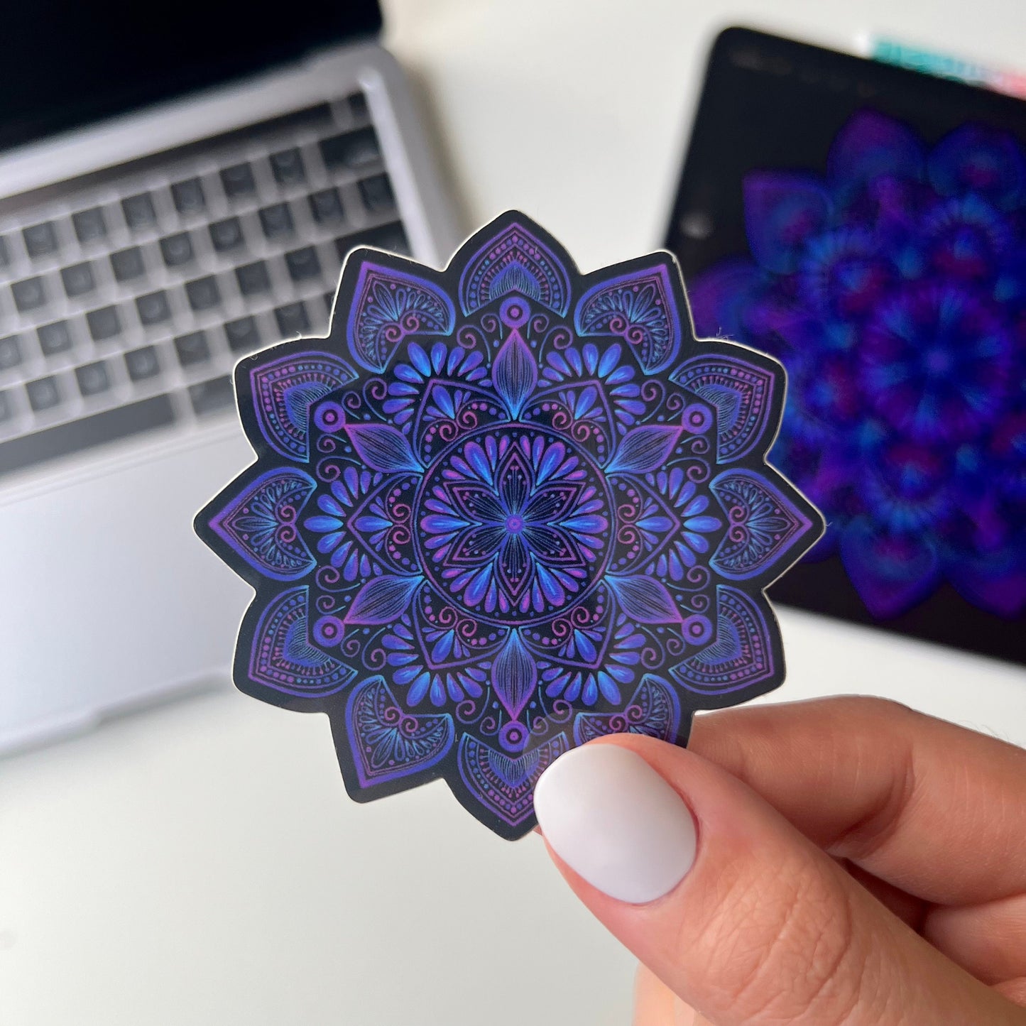 Night sky mandala sticker