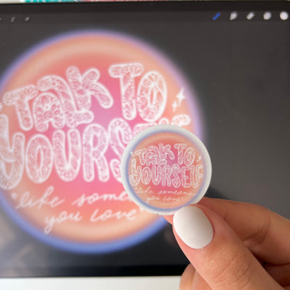 Mini love yourself sticker