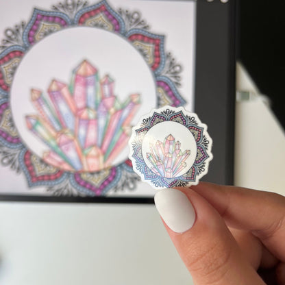 Mini mandala crystal sticker