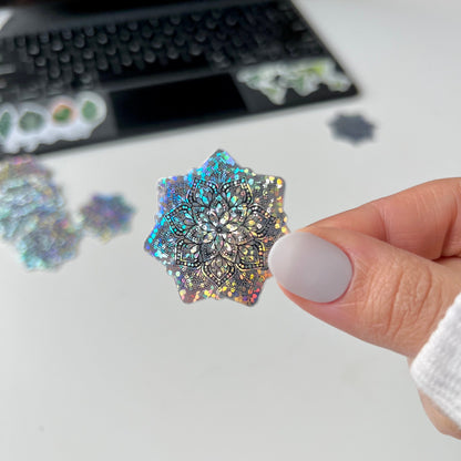 Mini glitter mandala sticker