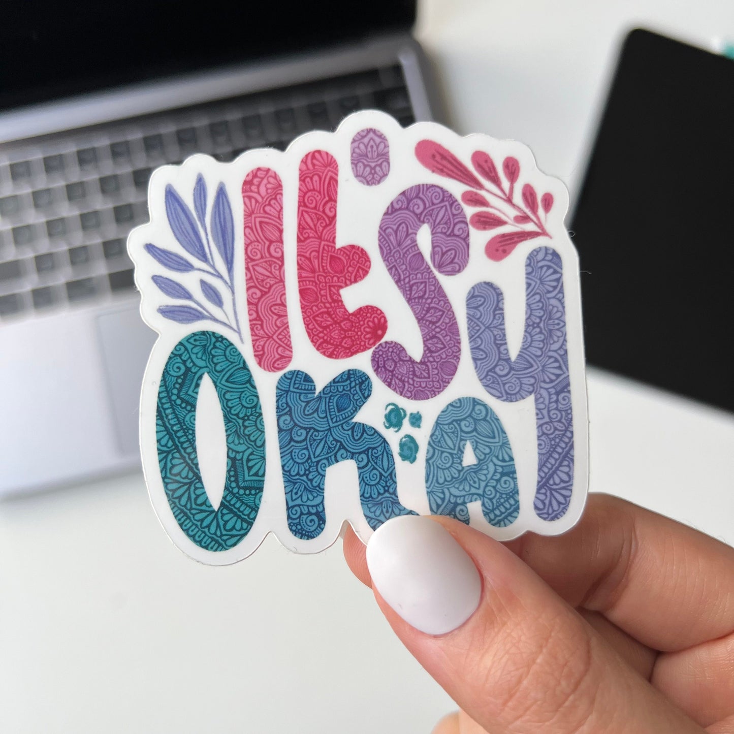 It’s okay mandala waterproof stickers