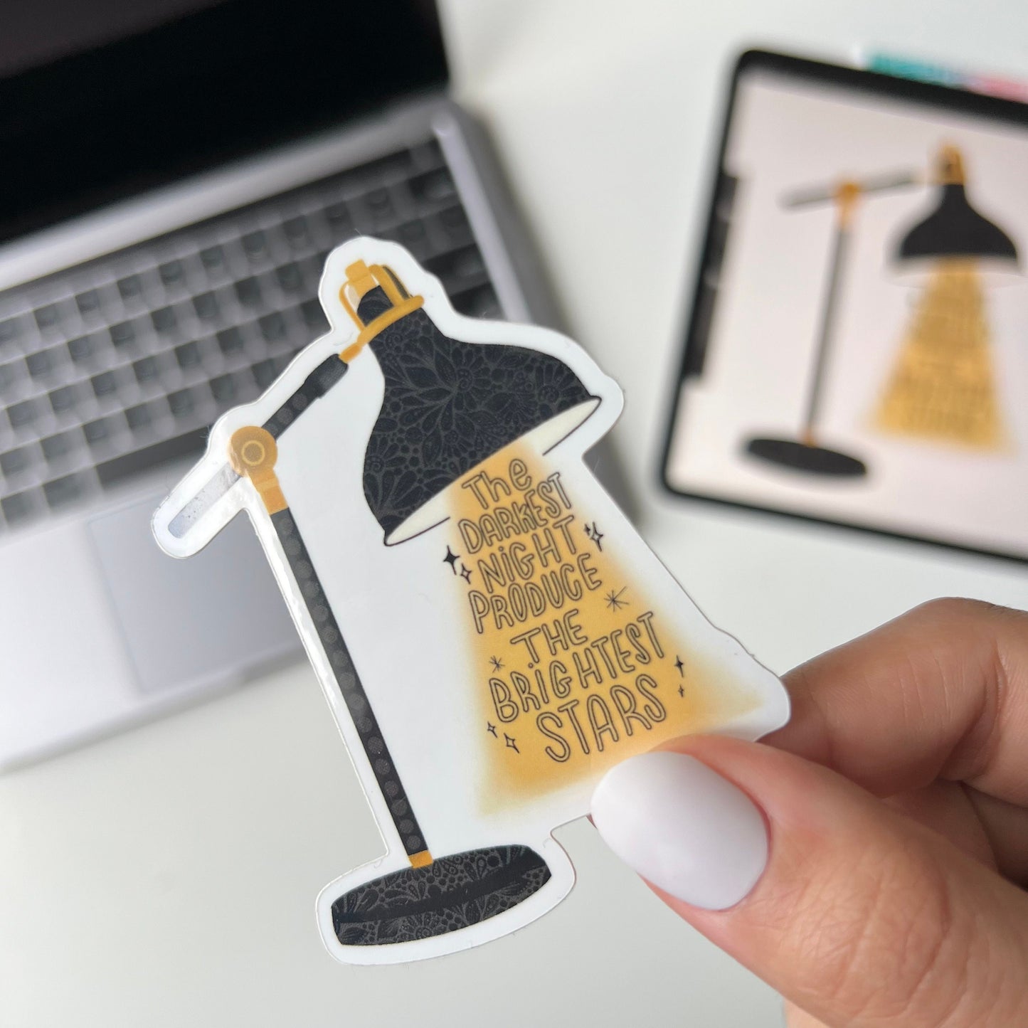Zentangle table lamp stickers