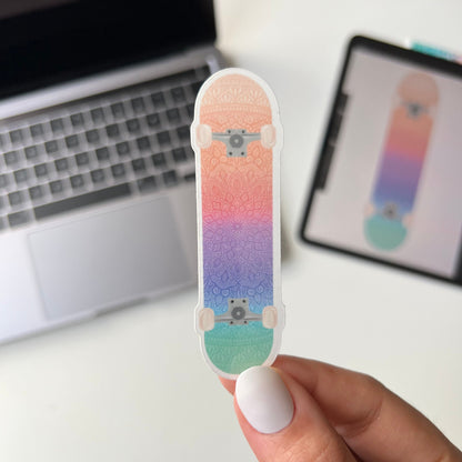 Mandala skateboard sticker