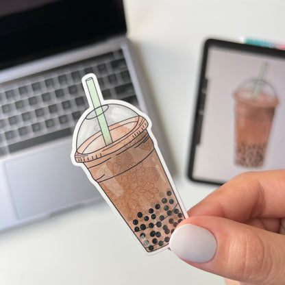 Boba tea mandala stickers