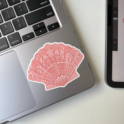 Shell zentangle  sticker - waterproof stickers