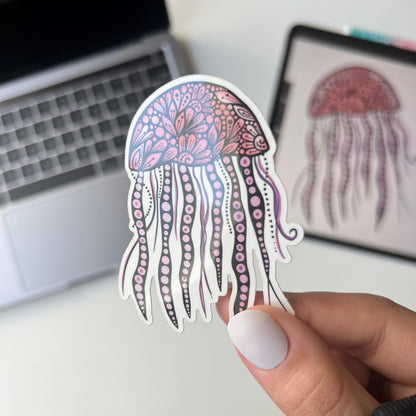 Zentangle Jellyfish sticker