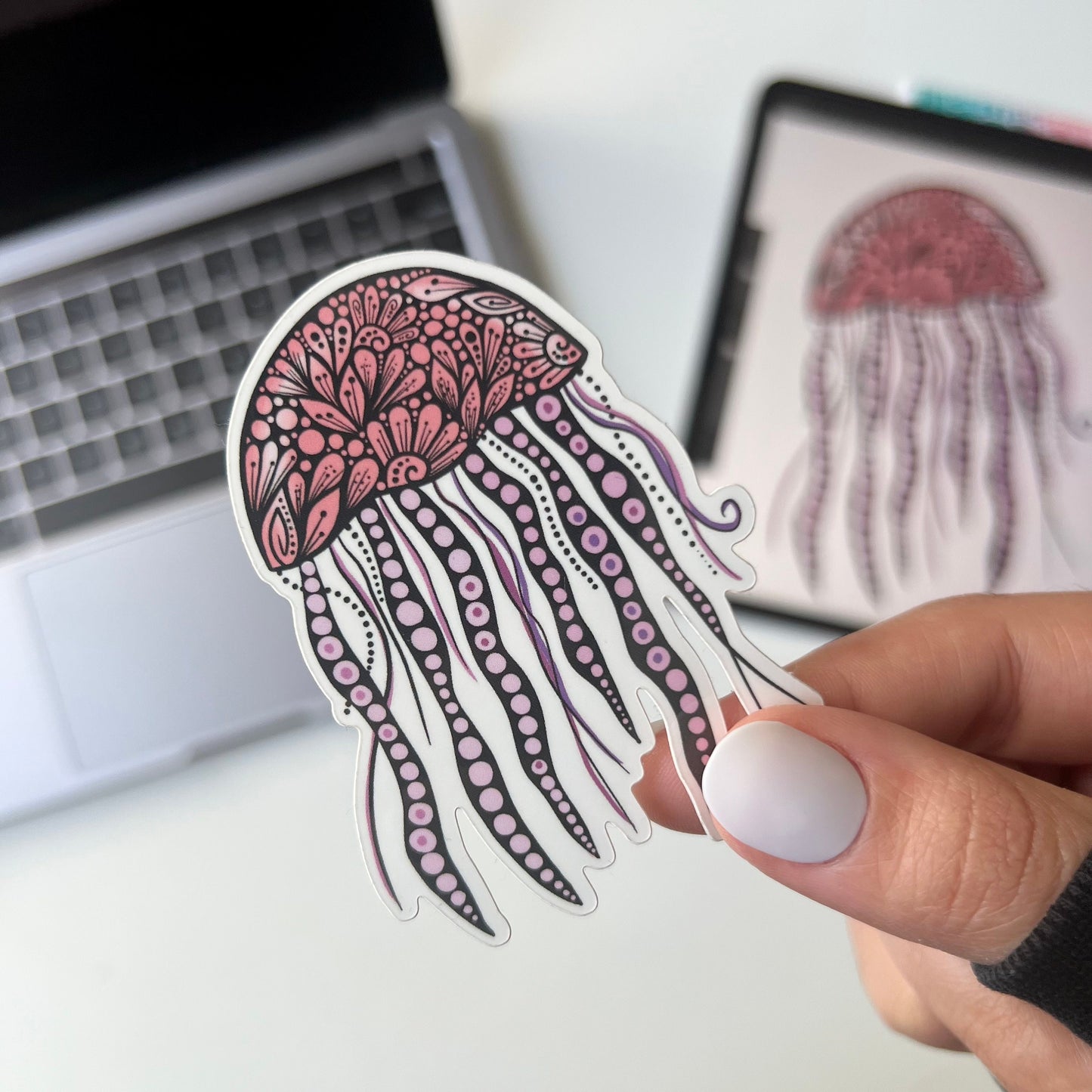 Zentangle Jellyfish sticker
