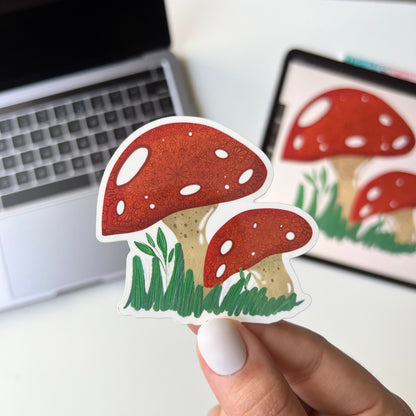 Mandala mushroom sticker