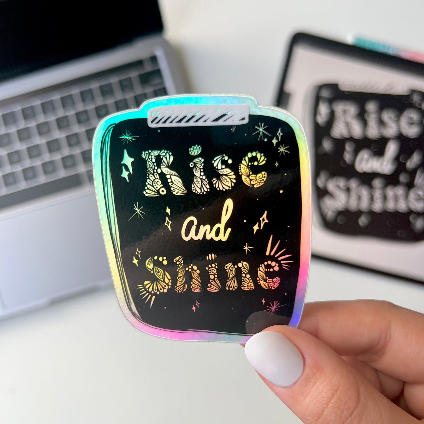 Rise and shine zentangle  sticker