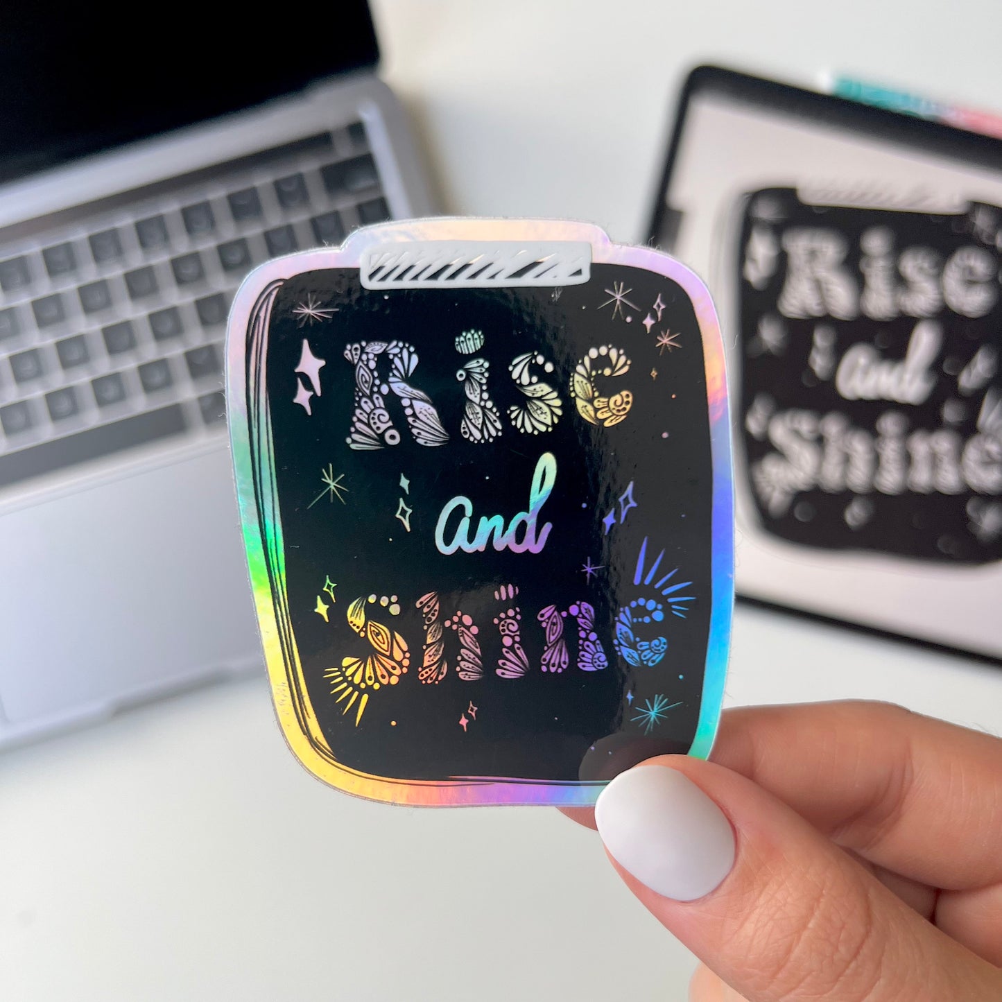 Rise and shine zentangle  sticker