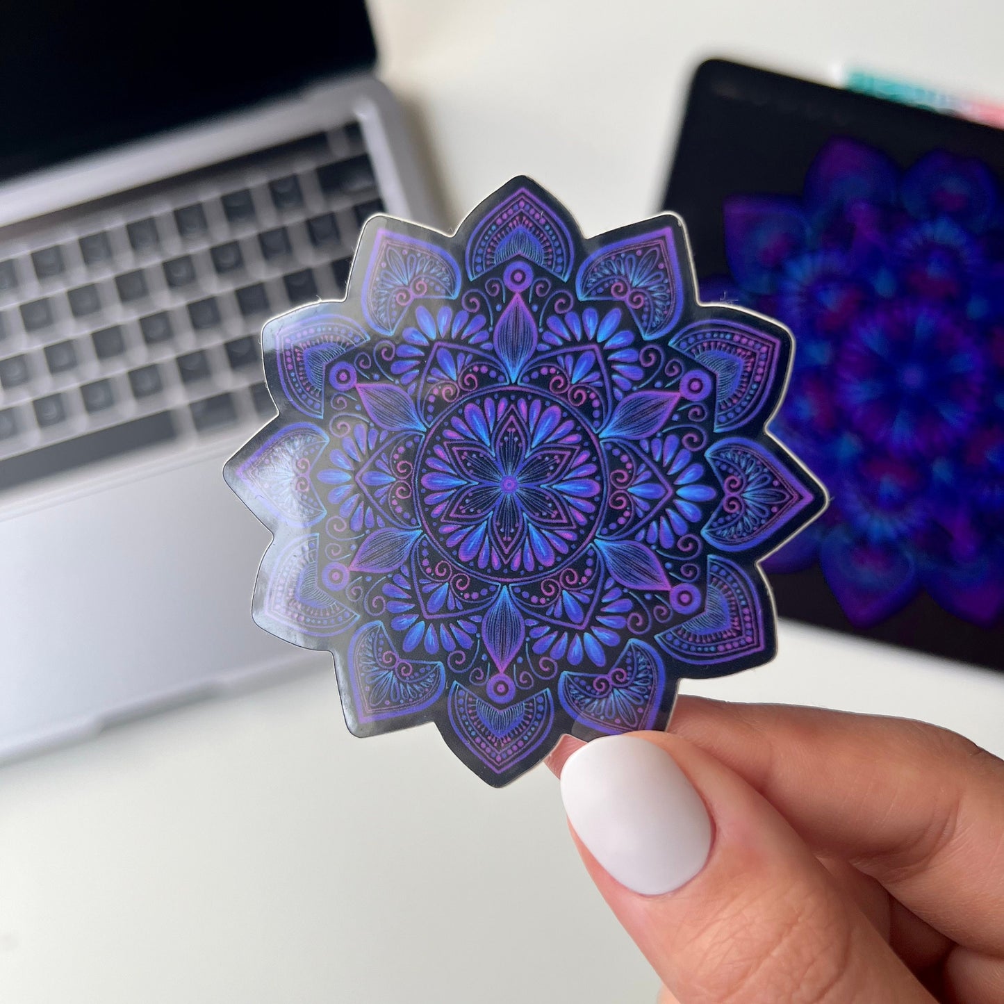 Night sky mandala sticker