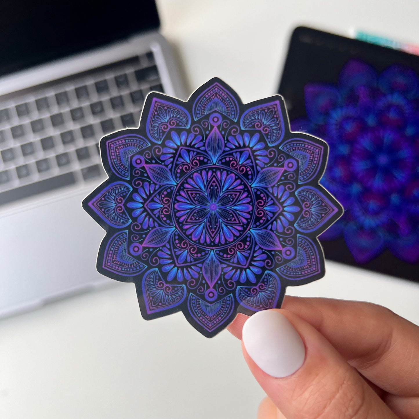 Night sky mandala sticker