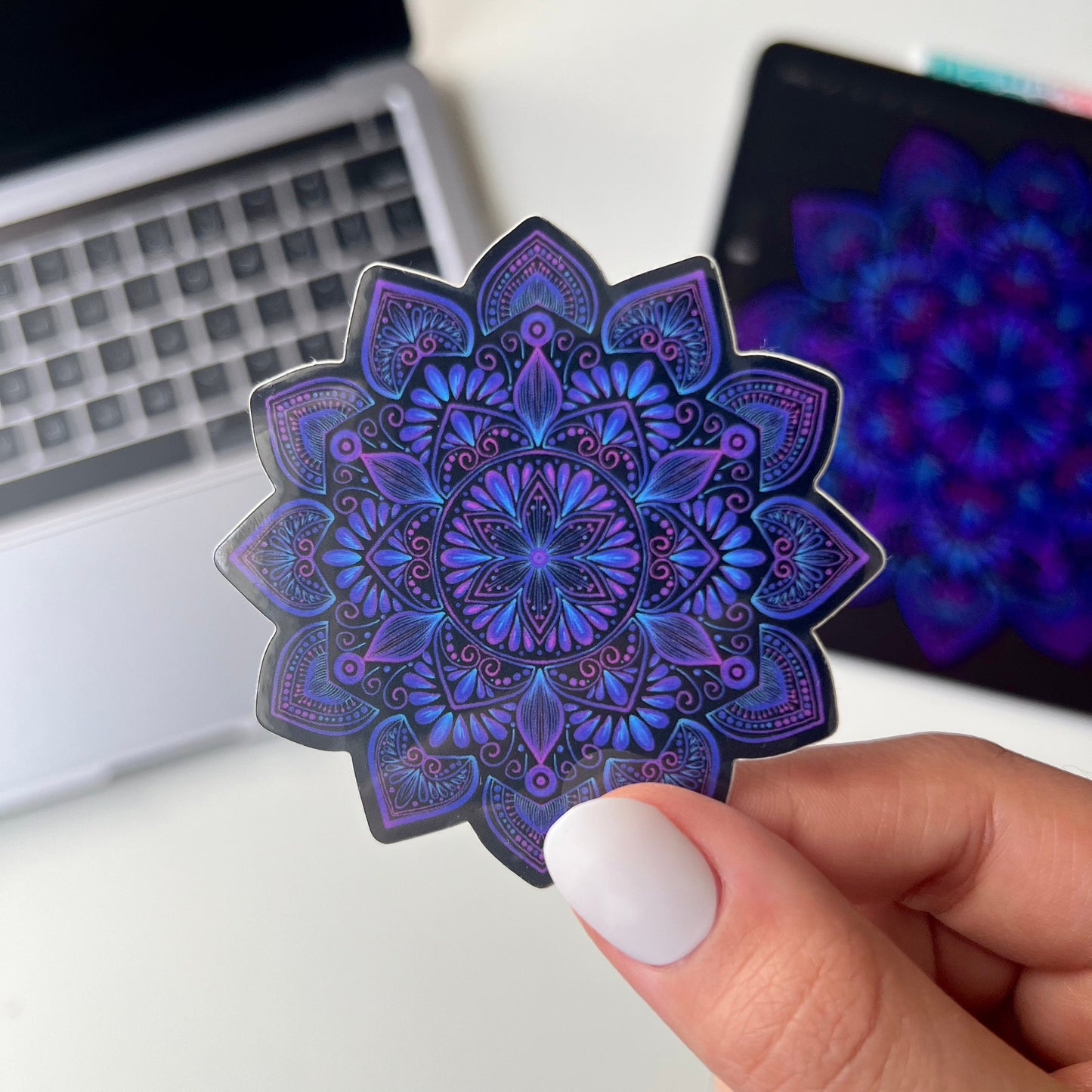 Night sky mandala sticker
